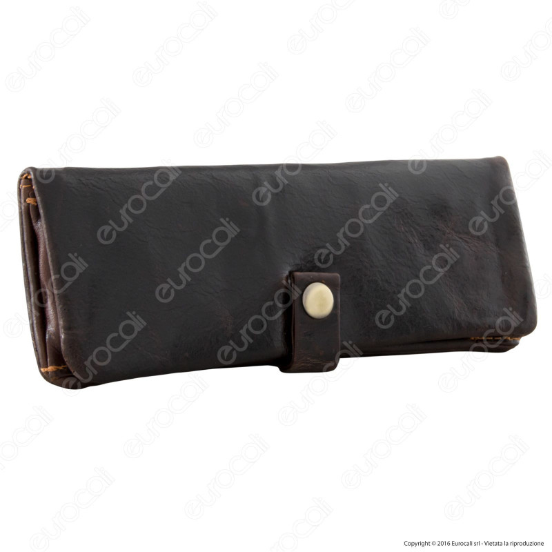 Original Kavatza Mini Pouch Havana MP17 Portatabacco in Vera Pelle