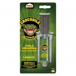 Pattex Crocodile Power Colla Epossidica Bicomponente Trasparente con