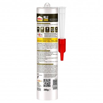 Pattex Mille Chiodi Crystal Adesivo Sigillante per Vetri e Specchi - Flacone da 290g