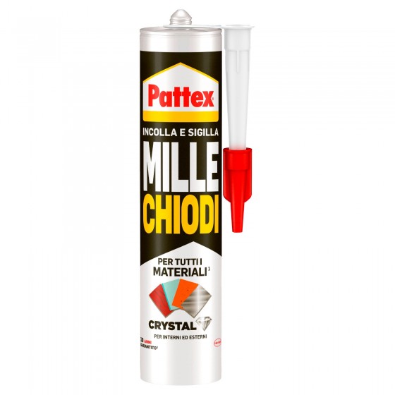 Pattex Mille Chiodi Crystal Adesivo Sigillante per Vetri e Specchi - Flacone da 290g Pattex Mille Chiodi Crystal Adesivo Sigillante per Vetri e Specchi - Flacone da 290g