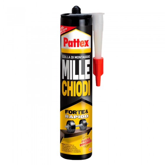Pattex Mille Chiodi Forte e Rapido Colla di Montaggio con Applicatore - Flacone da 400g Pattex Mille Chiodi Forte e Rapido Colla di Montaggio con Applicatore - Flacone da 400g