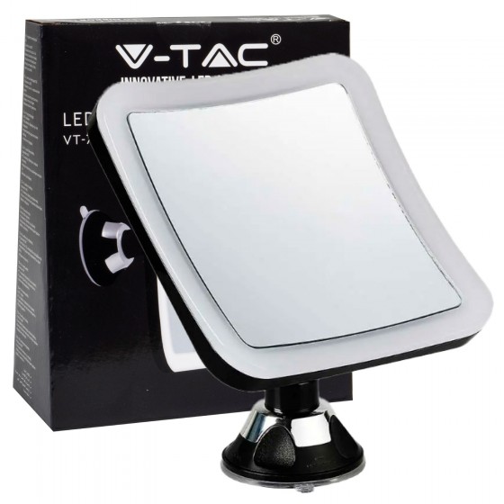 V-Tac VT-7573 Specchio con Luce LED 3,2W Ingrandimento 10x con V-Tac VT-7573 Specchio con Luce LED 3,2W Ingrandimento 10x con