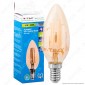 Immagine 1 - V-Tac VT-1982 Lampadina LED E14 4W Candela Filamento in Vetro Ambrato