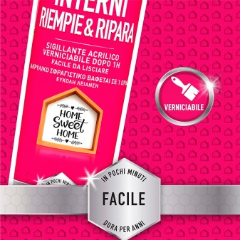 Pattex Interni Riempie e Ripara Sigillante Acrilico con Applicatore -