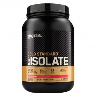 Optimum Nutrition Gold Standard 100% Isolate Proteine in Polvere con Aminoacidi Gusto Fragola - Barattolo da 930g