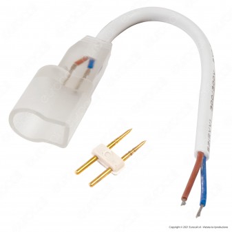 V-Tac Connettore 2 PIN per Strisce LED Neon Flex Con Cavi a Saldare -