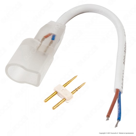 V-Tac Connettore 2 PIN per Strisce LED Neon Flex Cavi a Saldare - SKU 2526