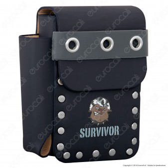 ChillingTime Survivor Porta Pacchetto in Eco Pelle con Porta