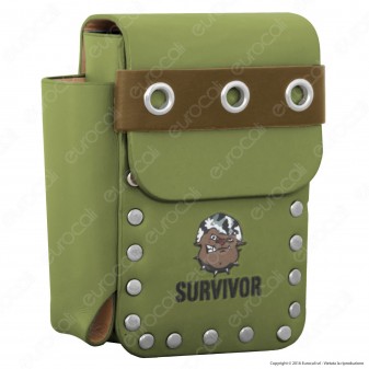 ChillingTime Survivor Porta Pacchetto in Eco Pelle con Porta