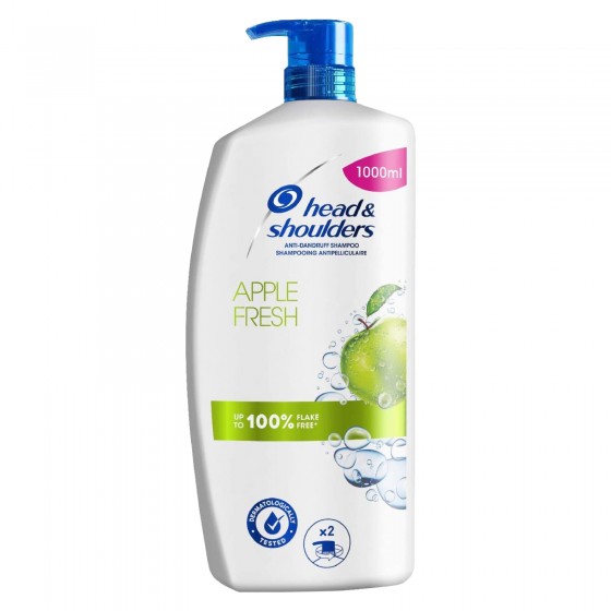 Head & Shoulders Apple Fresh Shampoo Antiforfora - Flacone da 1000ml Head & Shoulders Apple Fresh Shampoo Antiforfora - Flacone da 1000ml