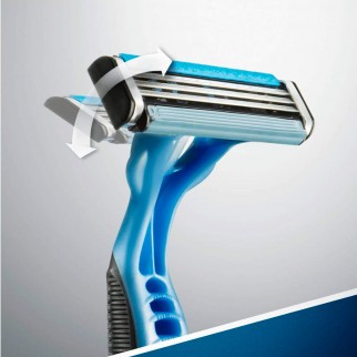Gillette Blue3 Rasoio Uomo Usa e Getta 3 Lame - Confezione da 6 Pezzi