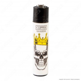 Clipper Large Fantasia Skulls Heads 1 - Box da 48 Accendini