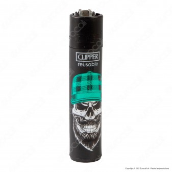 Clipper Large Fantasia Skulls Heads 1 - Box da 48 Accendini