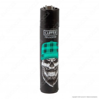Clipper Large Fantasia Skulls Heads 1 - Box da 48 Accendini