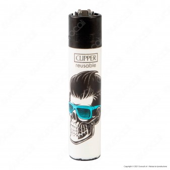 Clipper Large Fantasia Skulls Heads 1 - Box da 48 Accendini
