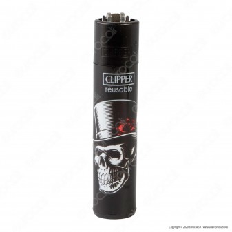 Clipper Large Fantasia Skulls Heads 1 - Box da 48 Accendini