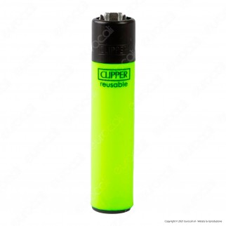 Clipper Large Fluo Branded - Serie da 4 Accendini