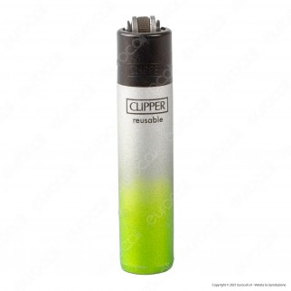 Clipper Micro Metallic Gradient Silver - Box da 48 Accendini