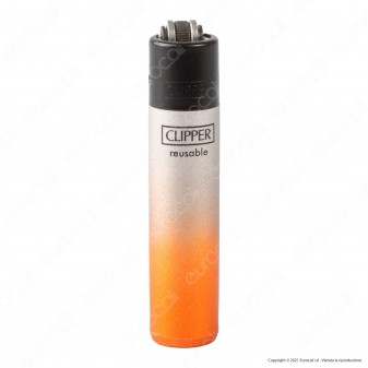 Clipper Micro Metallic Gradient Silver - Box da 48 Accendini
