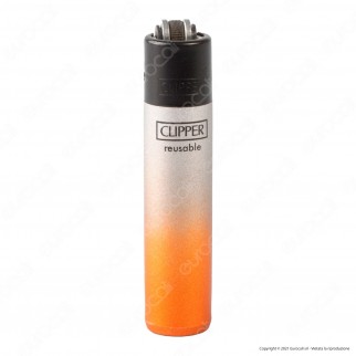 Clipper Micro Metallic Gradient Silver - Box da 48 Accendini