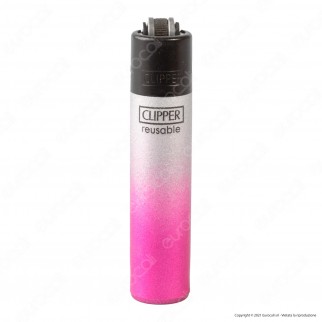 Clipper Micro Metallic Gradient Silver - Box da 48 Accendini