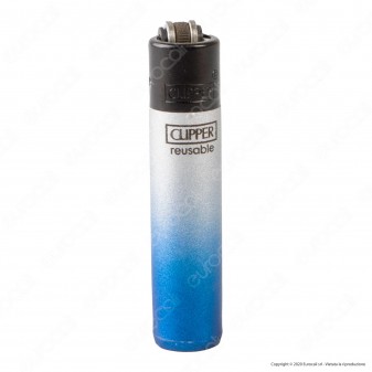 Clipper Micro Metallic Gradient Silver - Box da 48 Accendini