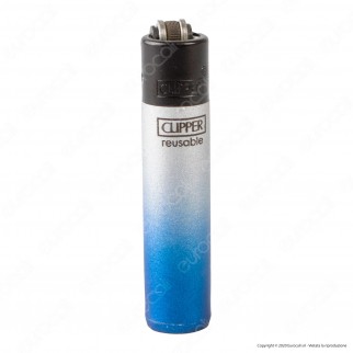 Clipper Micro Metallic Gradient Silver - Box da 48 Accendini