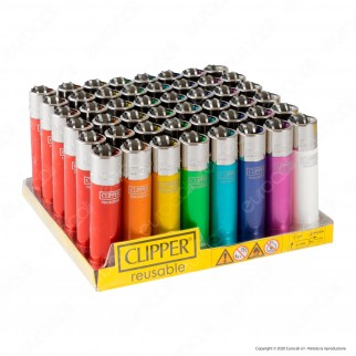Clipper Large Crystal Rainbow - Box da 48 Accendini