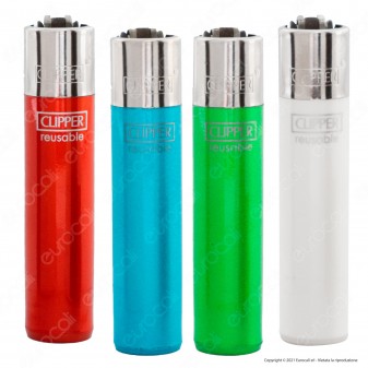 Clipper Large Crystal Rainbow - Serie da 4 Accendini