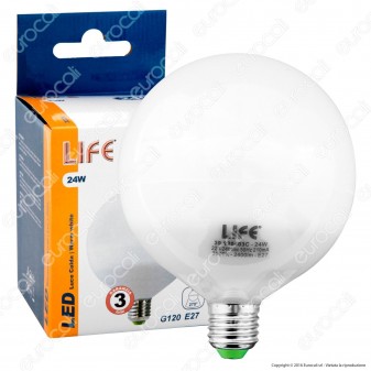 Life Serie GL Lampadina LED E27 24W Globo G120 - mod. 39.920403C /