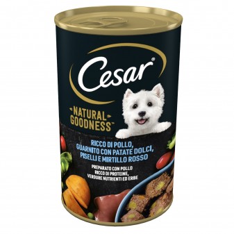 Cesar Natural Goodness Cibo per Cani con Pollo Patate Dolci Piselli e