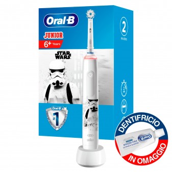 Oral-B Pro 3000 Spazzolino Elettrico Star Wars Ricaricabile per Bambini con Dentifricio