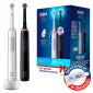 Oral B Pro 3 3900 Duo White & Black - 2 Spazzolini Elettrici Ricaricabili