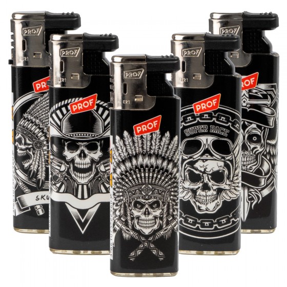 Accendini Turboflame Maxi Prof Skulls - Serie da 5 Accendini Accendini Turboflame Maxi Prof Skulls - Serie da 5 Accendini