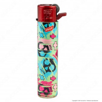 Accendini a Pietrina Maxi Prof Fantasia Red Skulls - Serie da 5