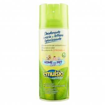 Emulsio Naturale Home and Pet Care Spray Deodorante Cuccia e Lettiera Igienizzante alla Citronella  - Flacone da 400ml