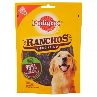Pedigree Ranchos Originals Snack per Cani con 95% di Carne al Gusto