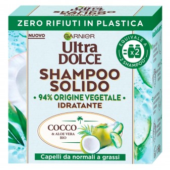 Garnier Ultra Dolce Shampoo Solido Idratante Cocco e Aloe Vera Bio -