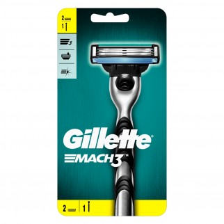 Gillette Mach3 Rasoio Uomo a 3 Lame + 15 Lamette di Ricambio