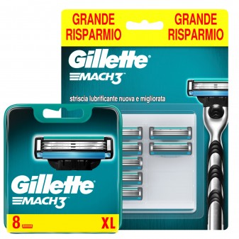 Gillette Mach3 Lamette di Ricambio a 3 Lame in Acciaio - 15 Ricambi