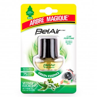 Arbre Magique BelAir Green Essence Ricarica per Profumatore per Auto Fragranza Vetiver ed Eucalipto