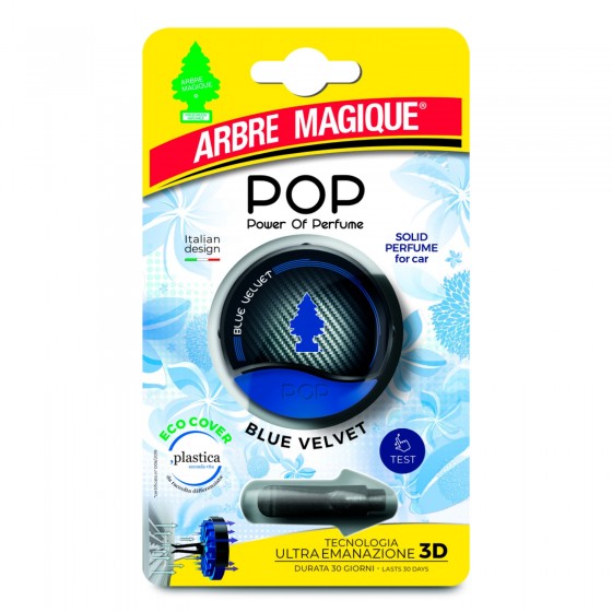Arbre Magique Pop Profumatore Solido per Auto Fragranza Blue Velvet Arbre Magique Pop Profumatore Solido per Auto Fragranza Blue Velvet