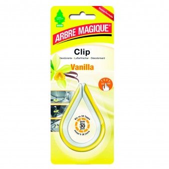 Arbre Magique Clip Vanilla Deodorante per Auto Fragranza Vaniglia Lunga Durata