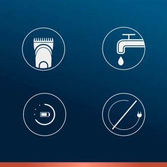 King C Gillette Rasoio Elettrico Regolabarba Beard Trimmer con 3