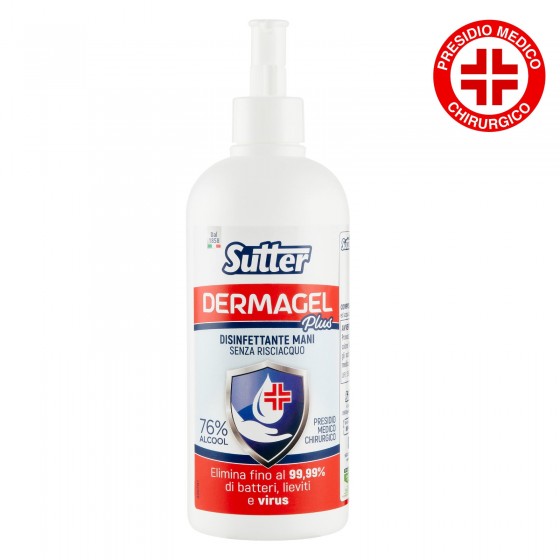 Sutter DermaGel Plus Disinfettante Mani Senza Risciacquo Presidio Sutter DermaGel Plus Disinfettante Mani Senza Risciacquo Presidio