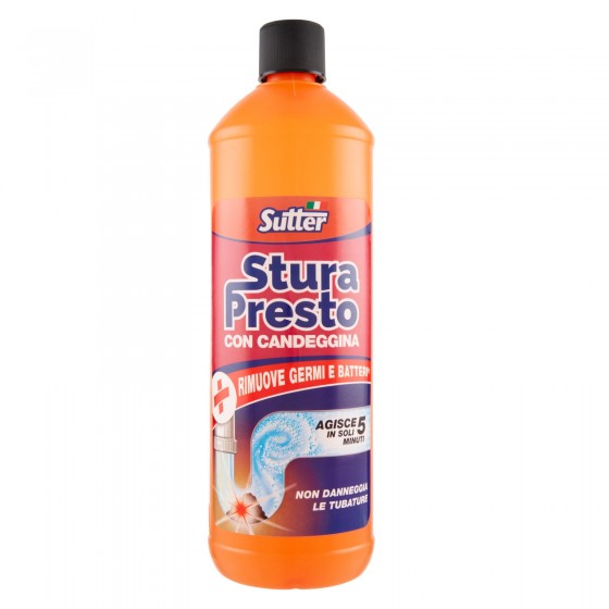 Sutter Stura Presto Disgorgante Gel con Candeggina - Flacone da 1000ml Sutter Stura Presto Disgorgante Gel con Candeggina - Flacone da 1000ml