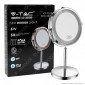 V-Tac VT-7572 Specchio con Luce LED 3W Ingrandimento 3x Orientabile Colore Cromato - SKU 6629