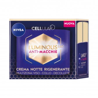 Nivea Cellular Luminous 630° Anti Macchie Crema Notte Rigenerante - Barattolo da 50ml