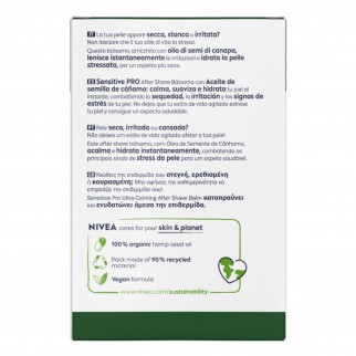 Nivea Men Sensitive Pro Ultra Calming Balsamo Dopobarba Vegano con
