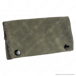 Champ Astuccio in Pelle Scamosciata Portatabacco e Porta Cartine